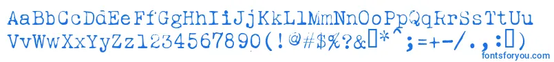 フォントLeicesterLight – 白い背景に青い文字