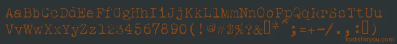 LeicesterLight Font – Brown Fonts on Black Background