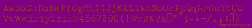 LeicesterLight Font – Brown Fonts on Purple Background