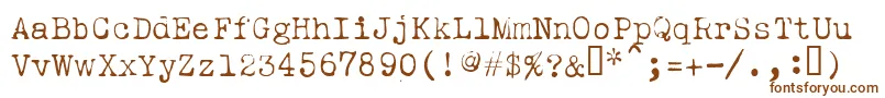 Шрифт LeicesterLight – коричневые шрифты на белом фоне