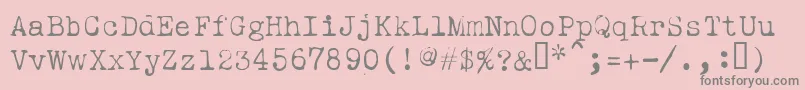 LeicesterLight Font – Gray Fonts on Pink Background