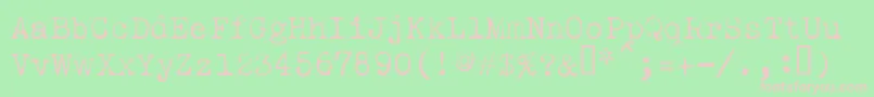 LeicesterLight Font – Pink Fonts on Green Background