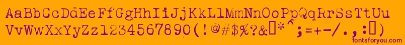 LeicesterLight Font – Purple Fonts on Orange Background