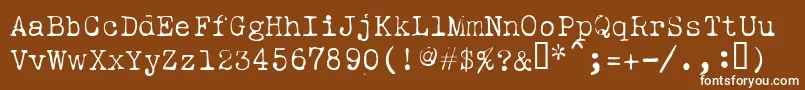 LeicesterLight Font – White Fonts on Brown Background