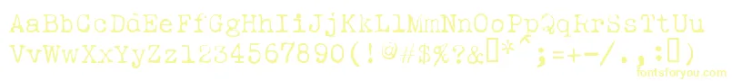 フォントLeicesterLight – 白い背景に黄色の文字