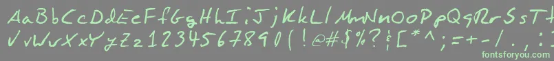 Weitere Informationen zur BlakemanhandRegular-Schriftart BlakemanhandRegular-Schriftart – Grüne Schriften auf grauem Hintergrund
