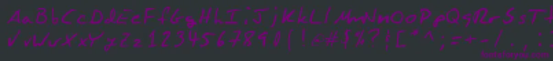 BlakemanhandRegular Font – Purple Fonts on Black Background
