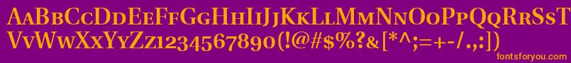 UtopiaSemiboldWithSmallCapsOldstyleFigures Font – Orange Fonts on Purple Background