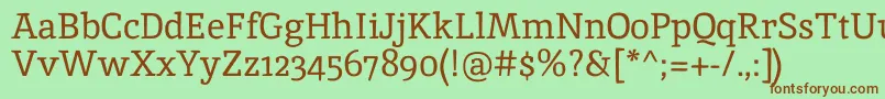 Шрифт InikaRegular – коричневые шрифты на зелёном фоне