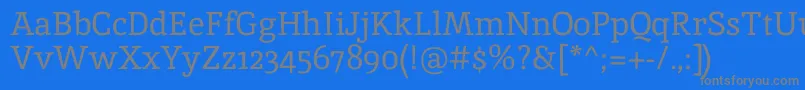 InikaRegular Font – Gray Fonts on Blue Background