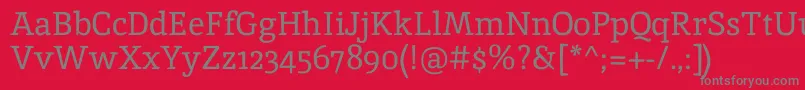InikaRegular Font – Gray Fonts on Red Background