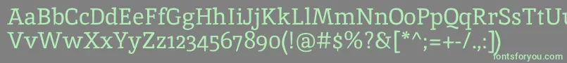フォントInikaRegular – 灰色の背景に緑のフォント