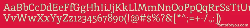 InikaRegular Font – Green Fonts on Red Background