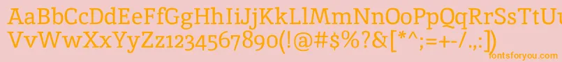 InikaRegular Font – Orange Fonts on Pink Background