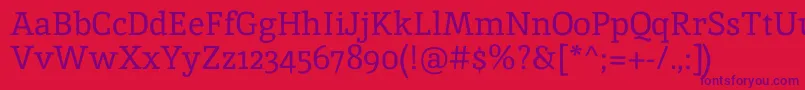 InikaRegular Font – Purple Fonts on Red Background