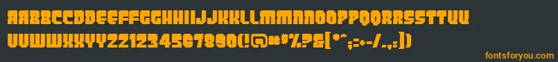 フォントPanicbuttonBb – 黒い背景にオレンジの文字