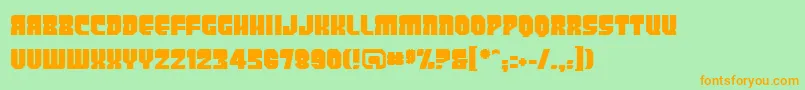 PanicbuttonBb Font – Orange Fonts on Green Background