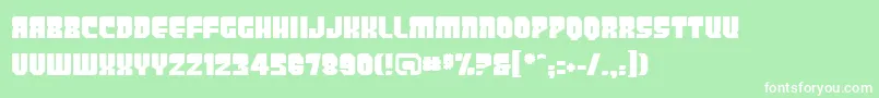 フォントPanicbuttonBb – 緑の背景に白い文字