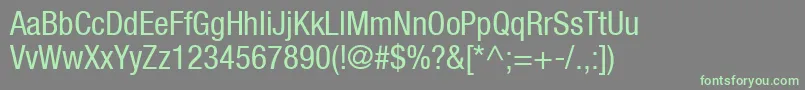 ContextRepriseCondensedSsiCondensed Font – Green Fonts on Gray Background