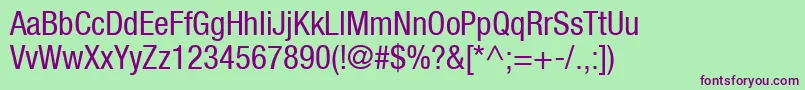 ContextRepriseCondensedSsiCondensed Font – Purple Fonts on Green Background