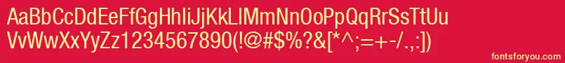 ContextRepriseCondensedSsiCondensed Font – Yellow Fonts on Red Background
