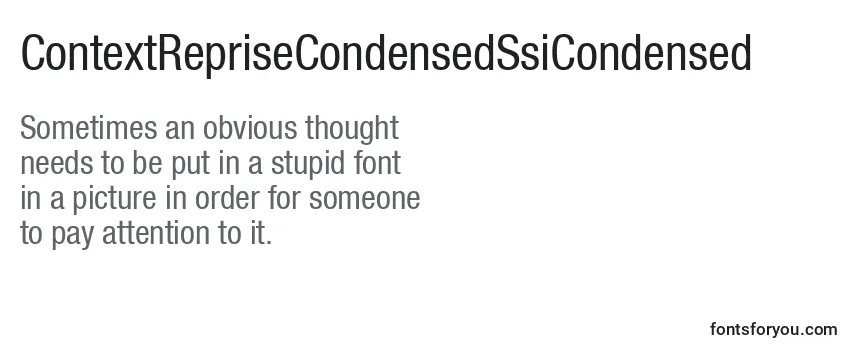 ContextRepriseCondensedSsiCondensed Font