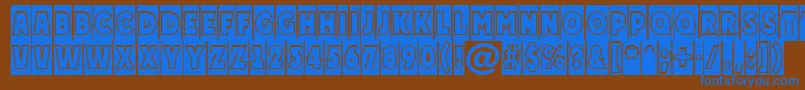 APlakattitulcmgr Font – Blue Fonts on Brown Background