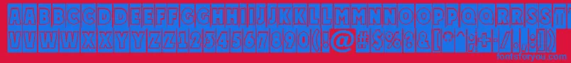 APlakattitulcmgr Font – Blue Fonts on Red Background