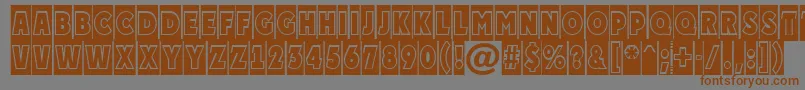 APlakattitulcmgr Font – Brown Fonts on Gray Background