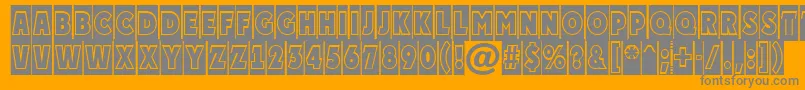 APlakattitulcmgr Font – Gray Fonts on Orange Background