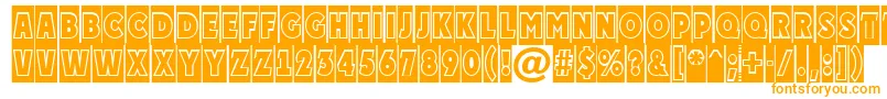 APlakattitulcmgr Font – Orange Fonts on White Background