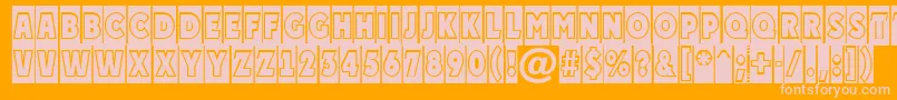 APlakattitulcmgr Font – Pink Fonts on Orange Background