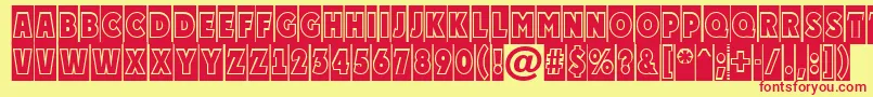 APlakattitulcmgr Font – Red Fonts on Yellow Background