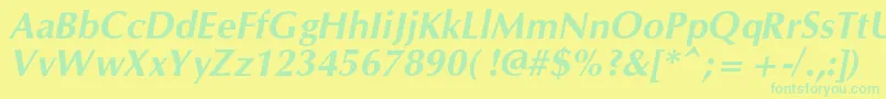 Подробнее о шрифте OpiumnewcBolditalic Шрифт OpiumnewcBolditalic – зелёные шрифты на жёлтом фоне