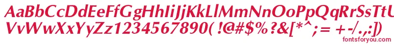 OpiumnewcBolditalic Font – Red Fonts on White Background