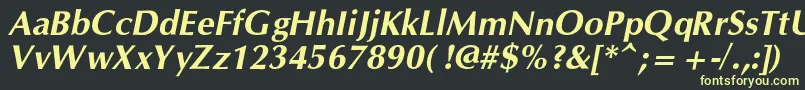 OpiumnewcBolditalic Font – Yellow Fonts on Black Background