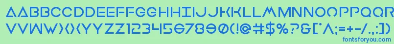 Earthorbiterbold Font – Blue Fonts on Green Background