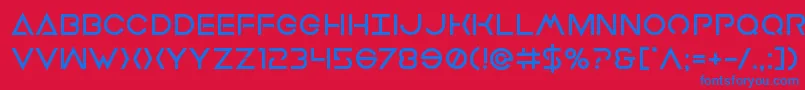 Earthorbiterbold Font – Blue Fonts on Red Background