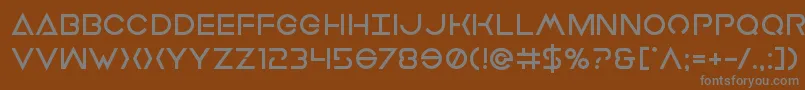 フォントEarthorbiterbold – 茶色の背景に灰色の文字