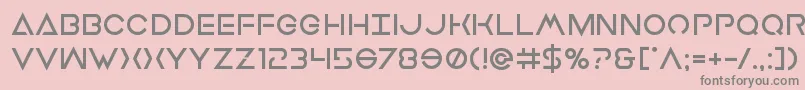 フォントEarthorbiterbold – ピンクの背景に灰色の文字