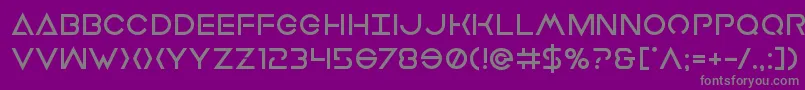 フォントEarthorbiterbold – 紫の背景に灰色の文字