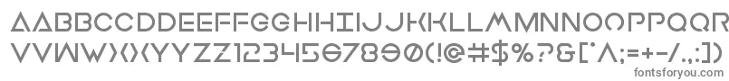 フォントEarthorbiterbold – 白い背景に灰色の文字