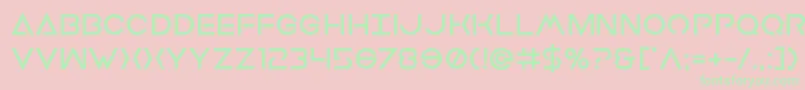 Earthorbiterbold Font – Green Fonts on Pink Background