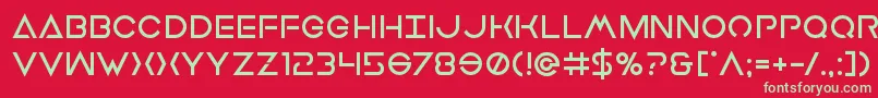 Earthorbiterbold Font – Green Fonts on Red Background