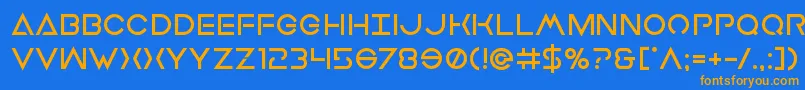 Шрифт Earthorbiterbold – оранжевые шрифты на синем фоне