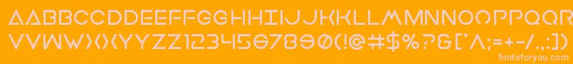 Earthorbiterbold Font – Pink Fonts on Orange Background