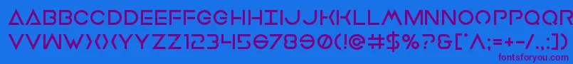 Earthorbiterbold Font – Purple Fonts on Blue Background