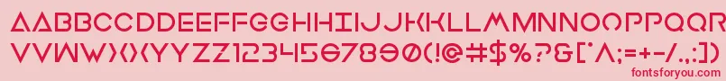 Earthorbiterbold Font – Red Fonts on Pink Background