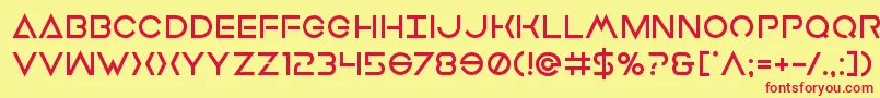 Earthorbiterbold Font – Red Fonts on Yellow Background