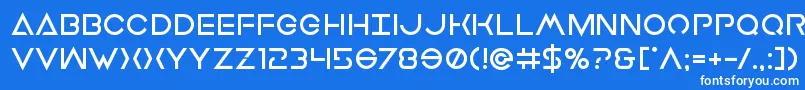 Шрифт Earthorbiterbold – белые шрифты на синем фоне